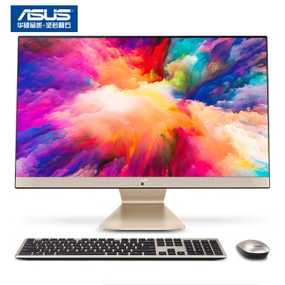 华硕(ASUS)新款一体机V4000 23.8英寸窄边框家用办公娱乐游戏台式一体机电脑 英特尔i5-8265U 8G内存 1TB+128GB固态 2G独显 Win10系统 无线键鼠